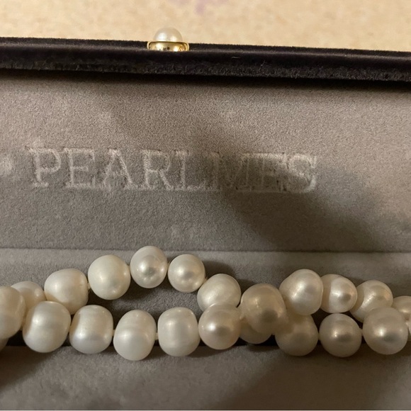 Pearlmes Pearl Strand Necklaces Jewelry with Heart Clasp 8mm/41cm - Picture 2 of 5